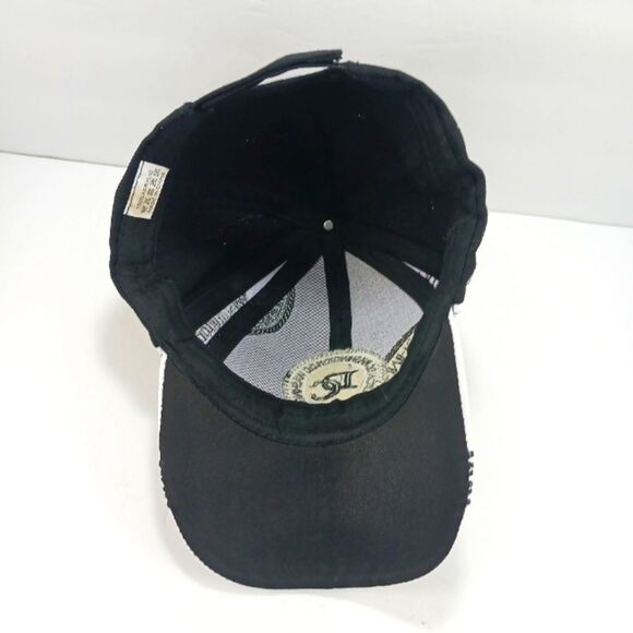 City Hunter Washington D.C. Embroidered Cap Hat Black White Hook Loop Closure... - Picture 3 of 11